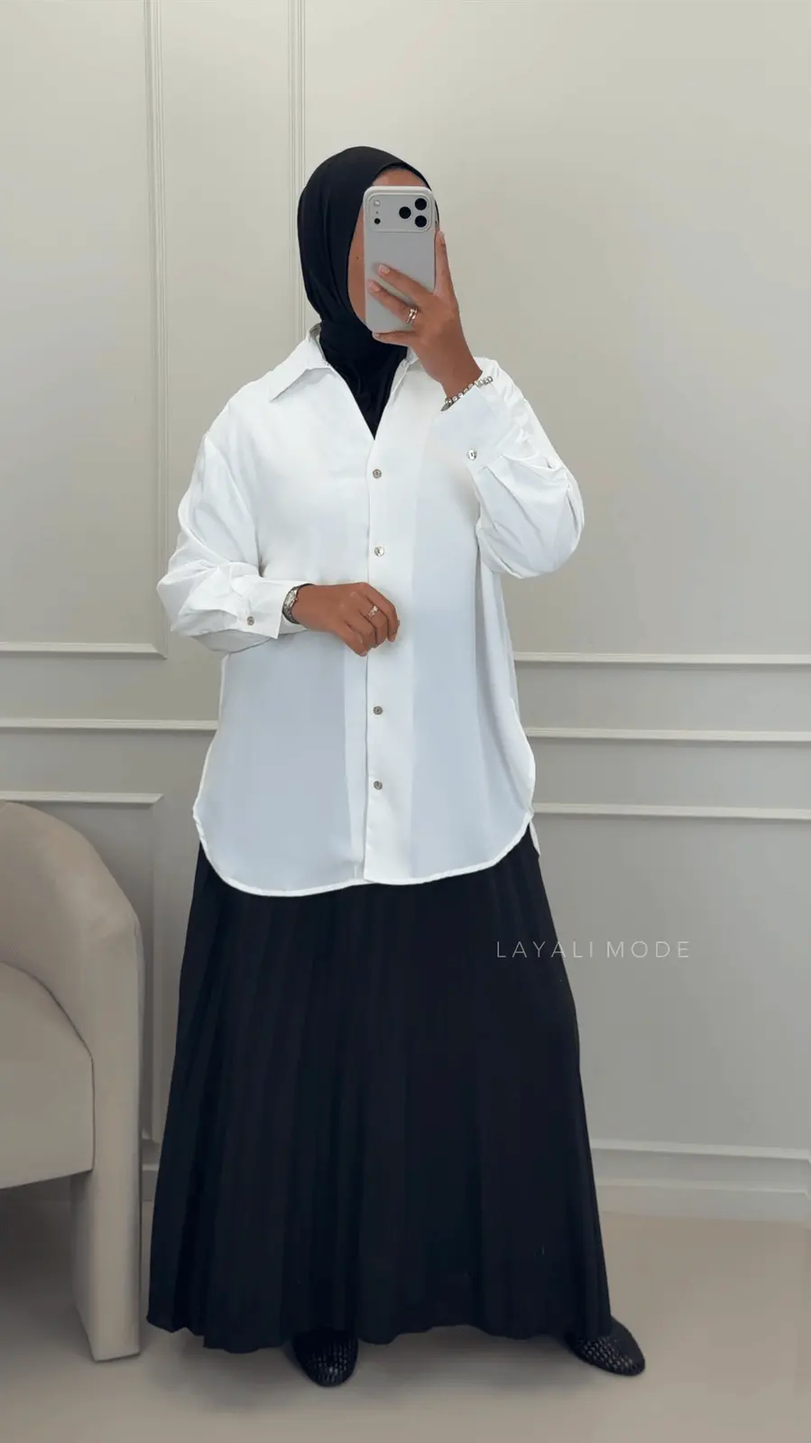 Plissé Rok Mira Black