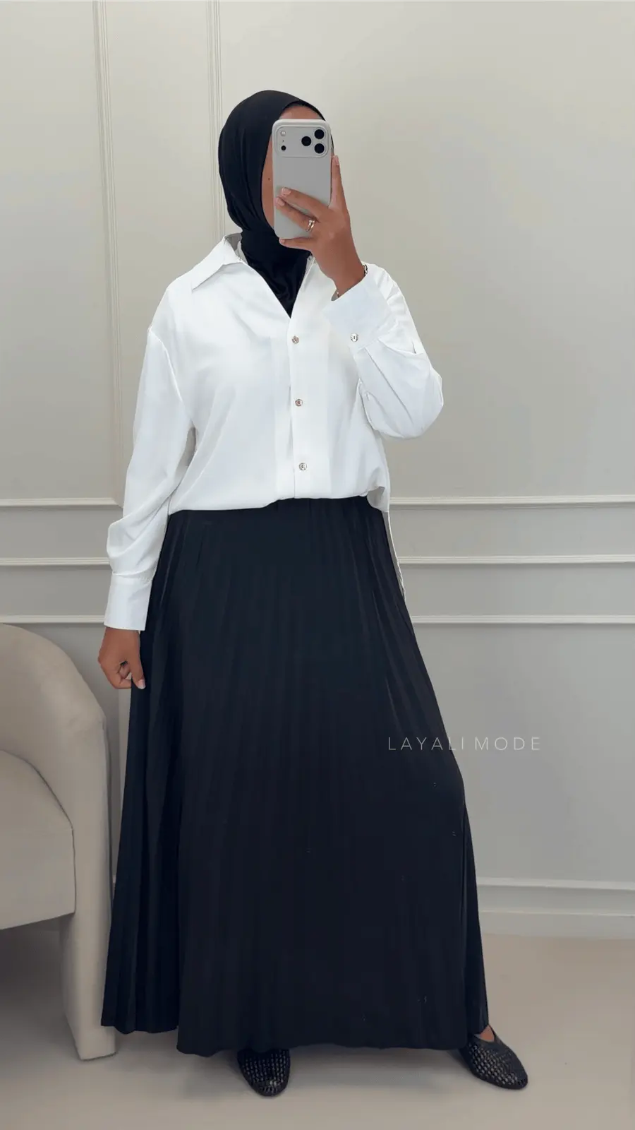 Plissé Rok Mira Black