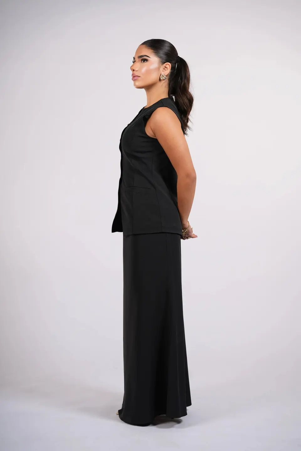 old vienna vest - black