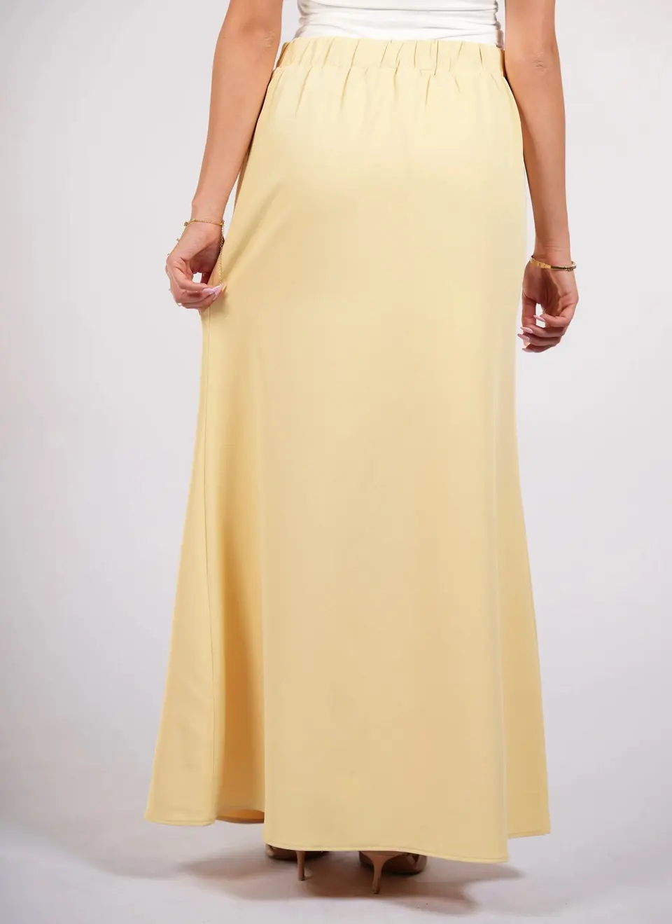 old vienna skirt - butter yellow