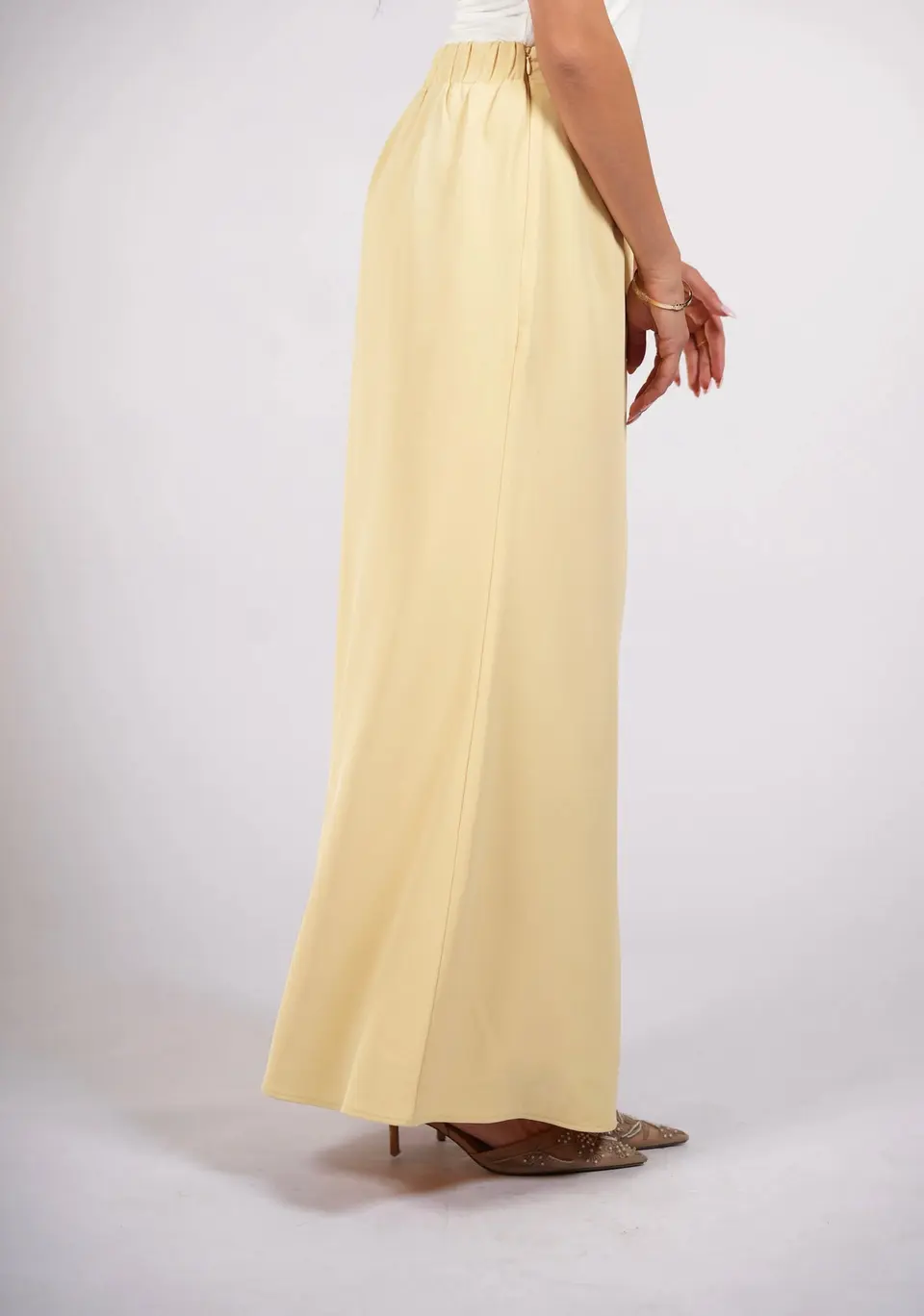 old vienna skirt - butter yellow