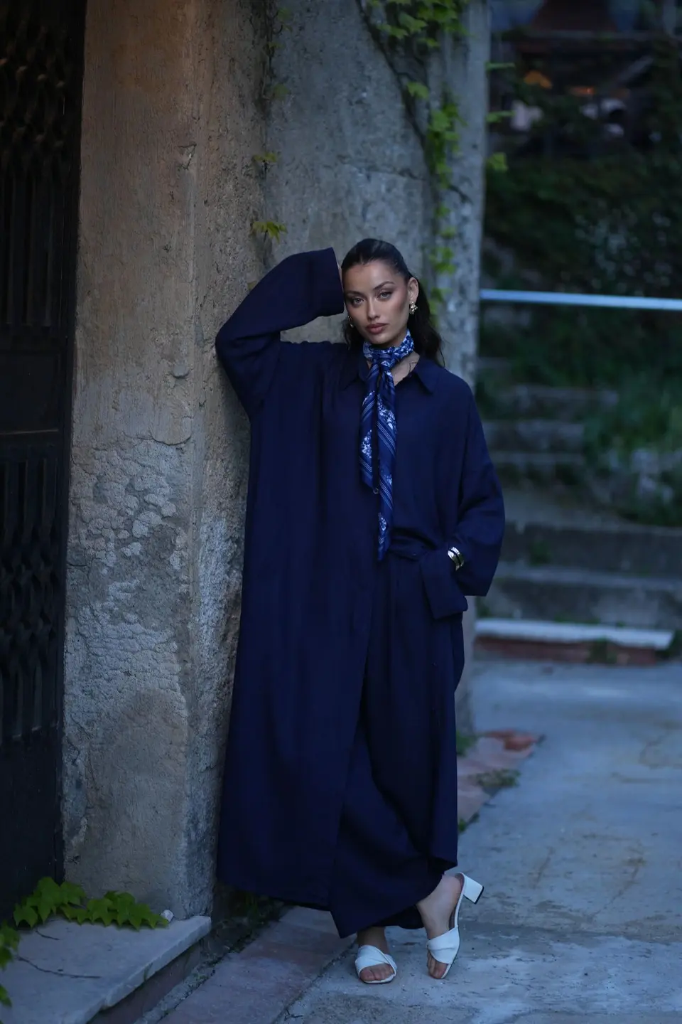 palma linen set - navy