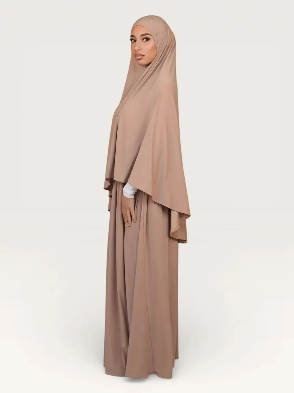 premium khimar set - beige