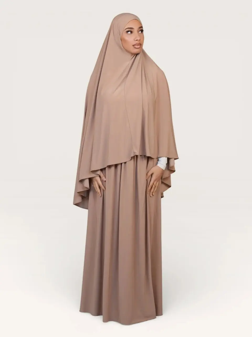 premium khimar set - beige