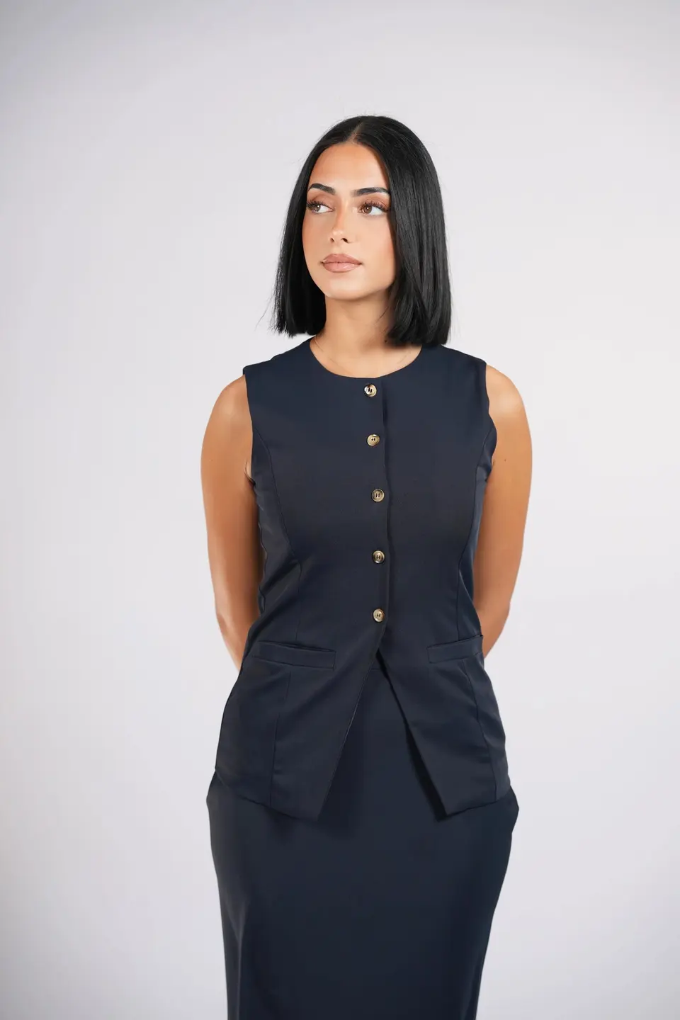 old vienna vest - navy