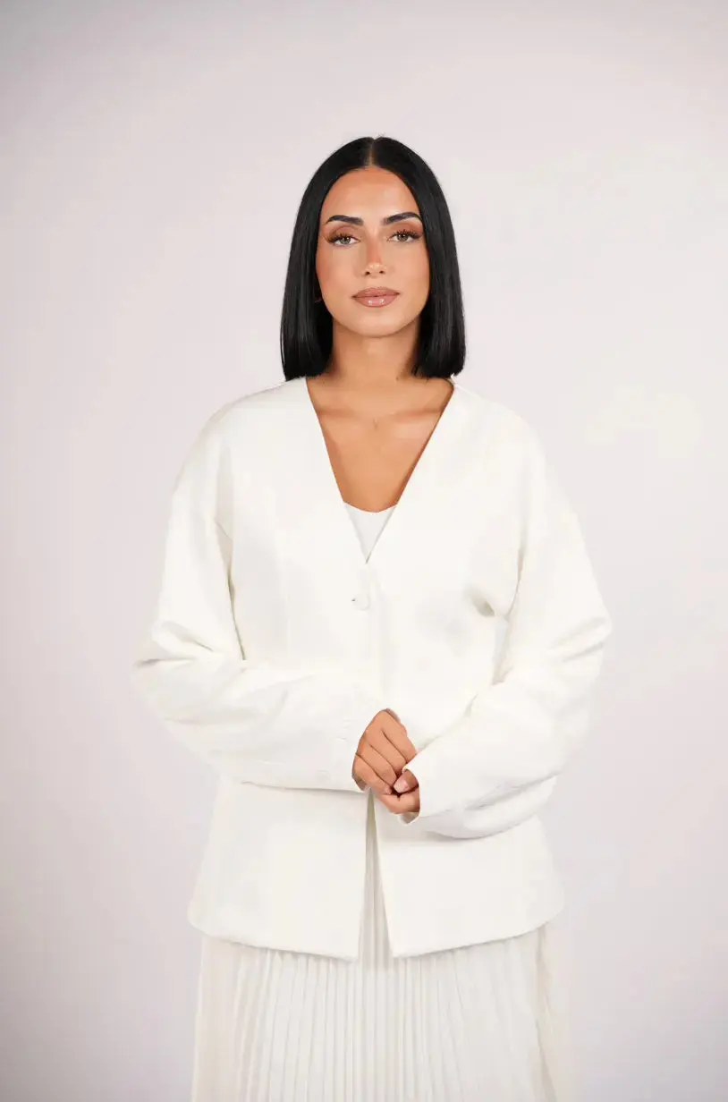 opera blazer - white