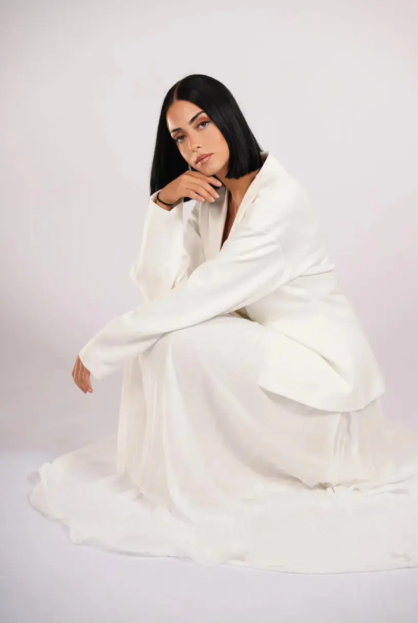 opera blazer - white