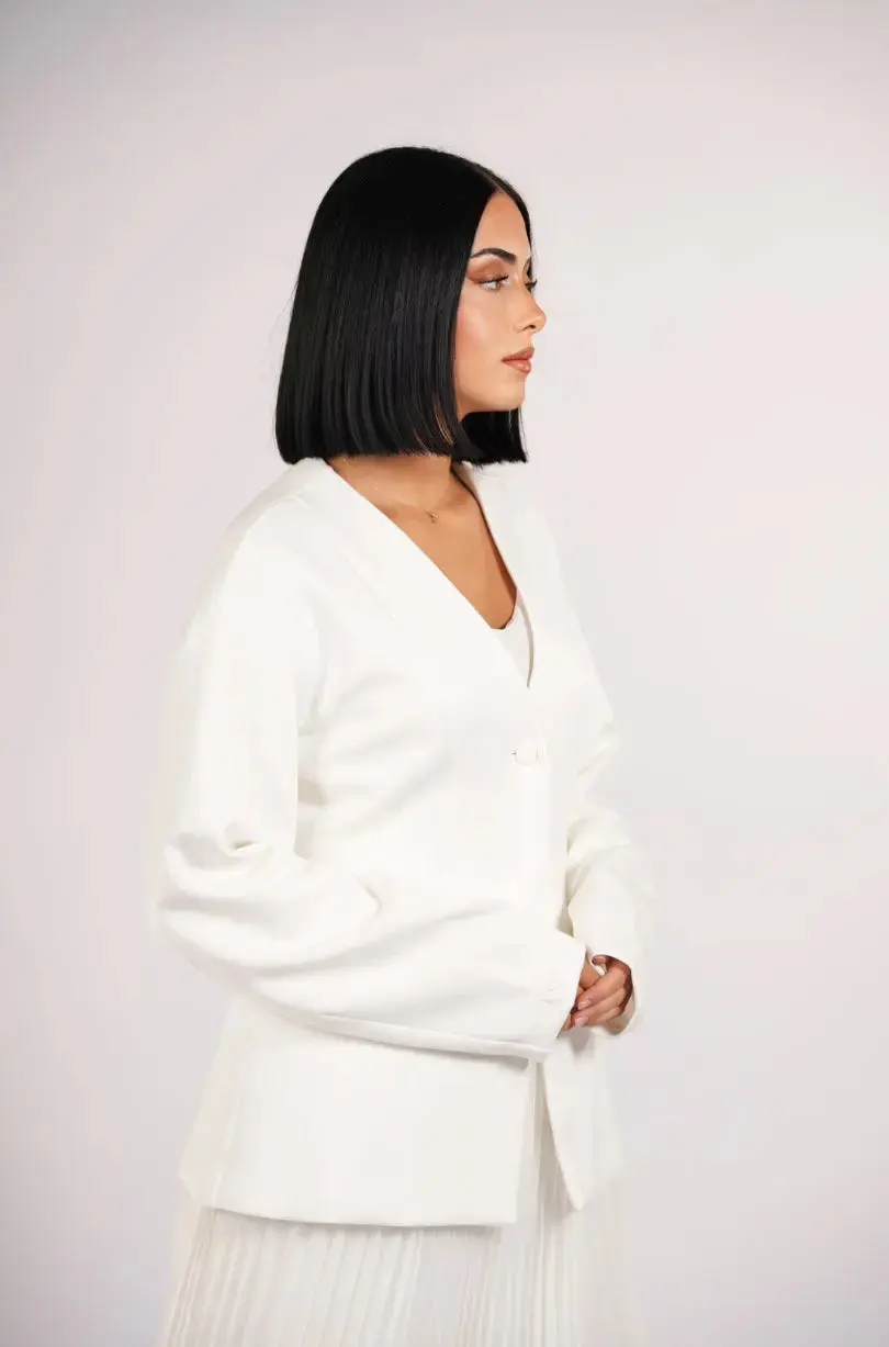 opera blazer - white