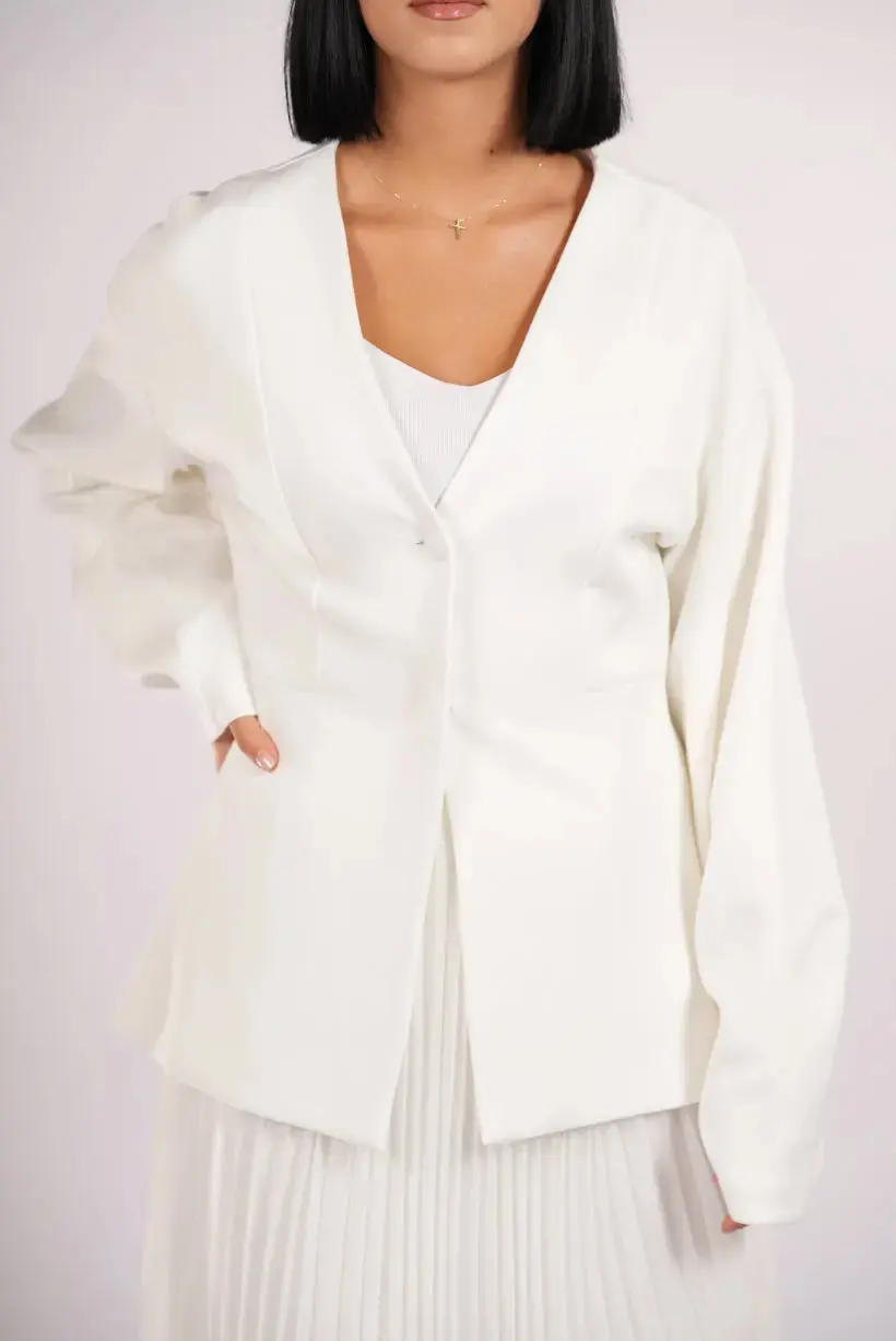opera blazer - white