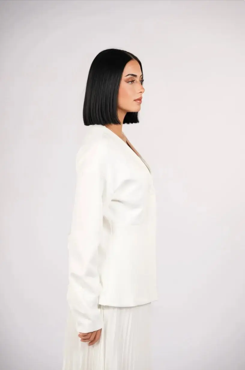 opera blazer - white
