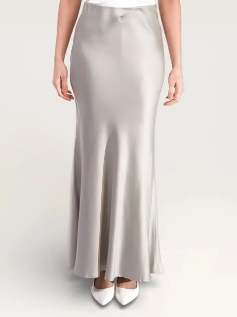 silk muse skirt - pistachio