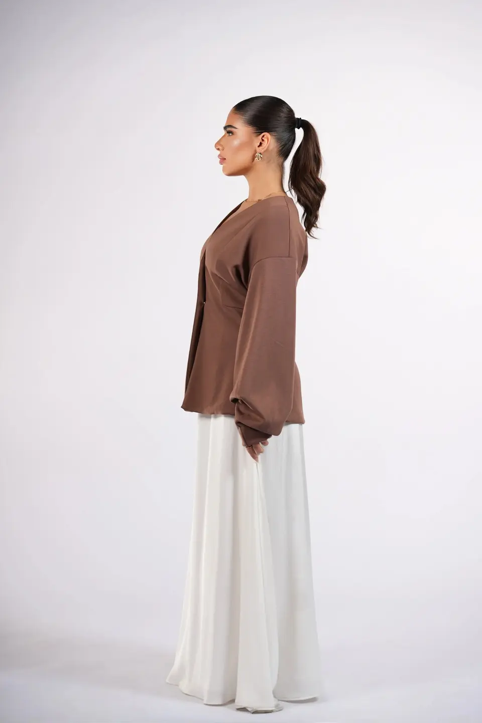 opera blazer - nude brown