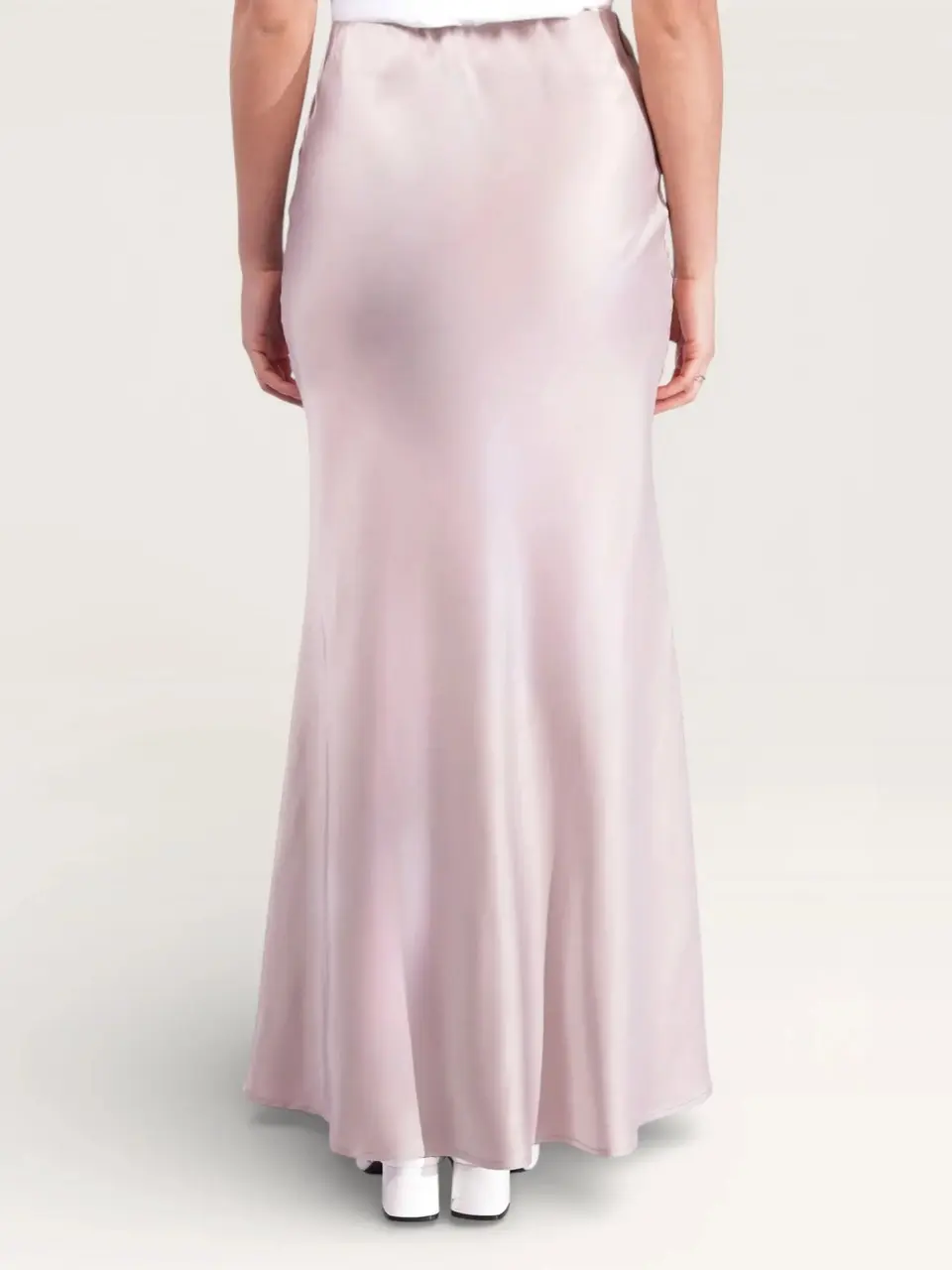 silk muse skirt - almond