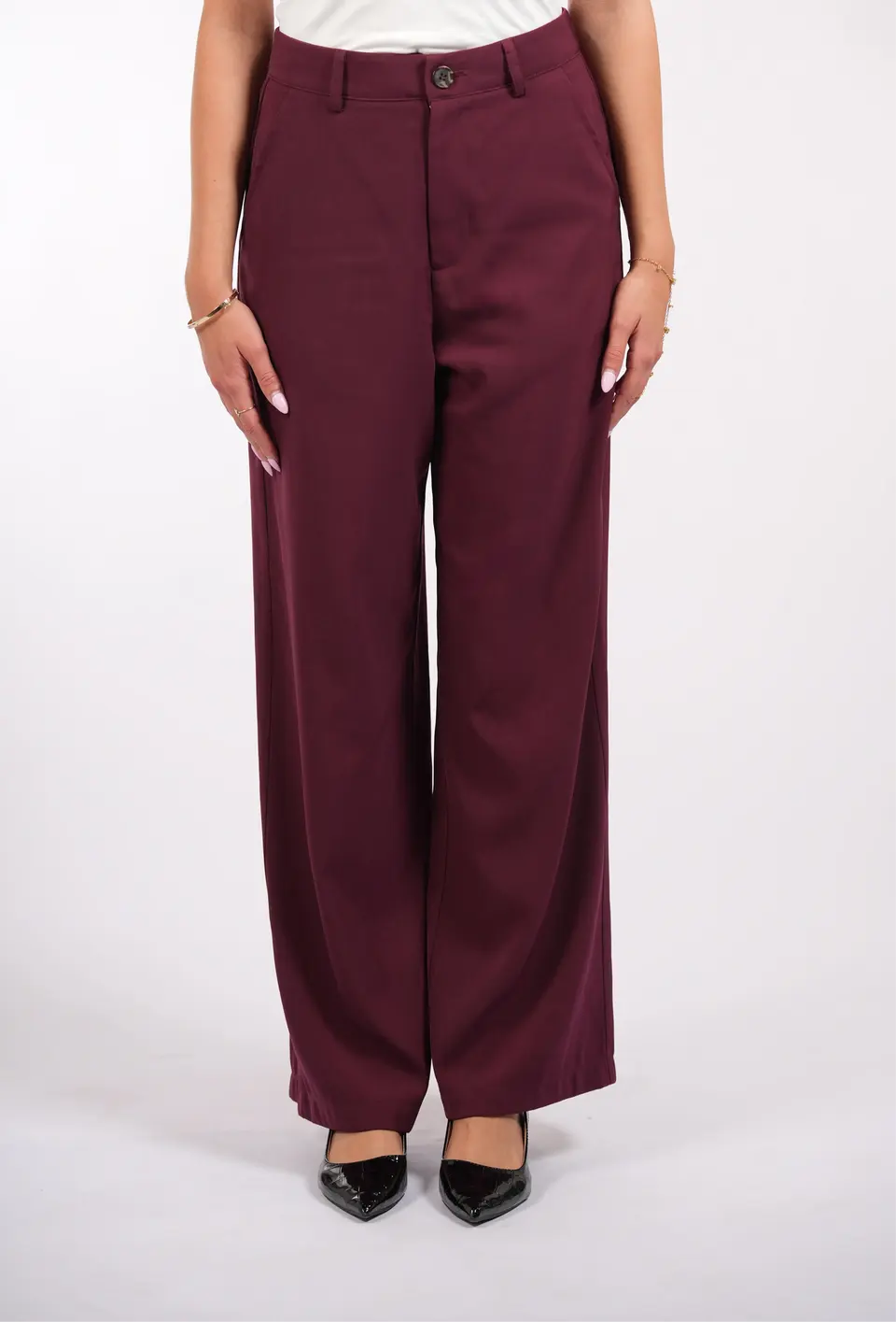 the noble pants - burgundy