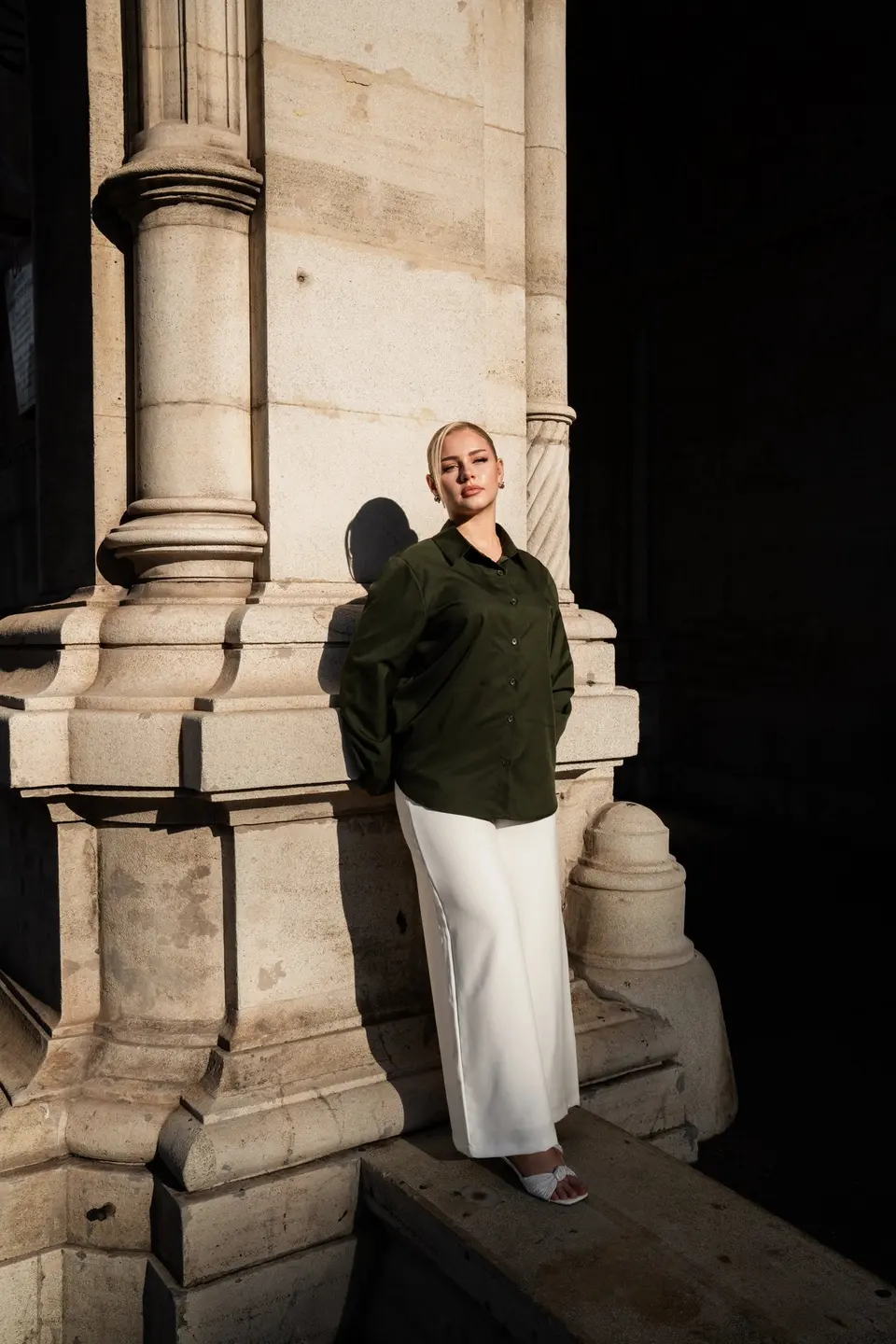 timeless blouse - khaki green