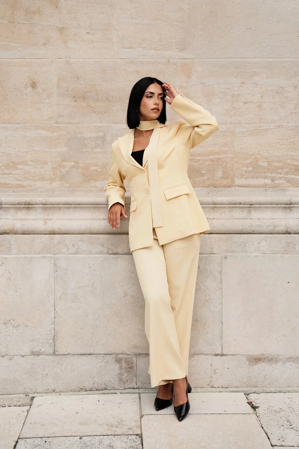 the palais pants - butter yellow