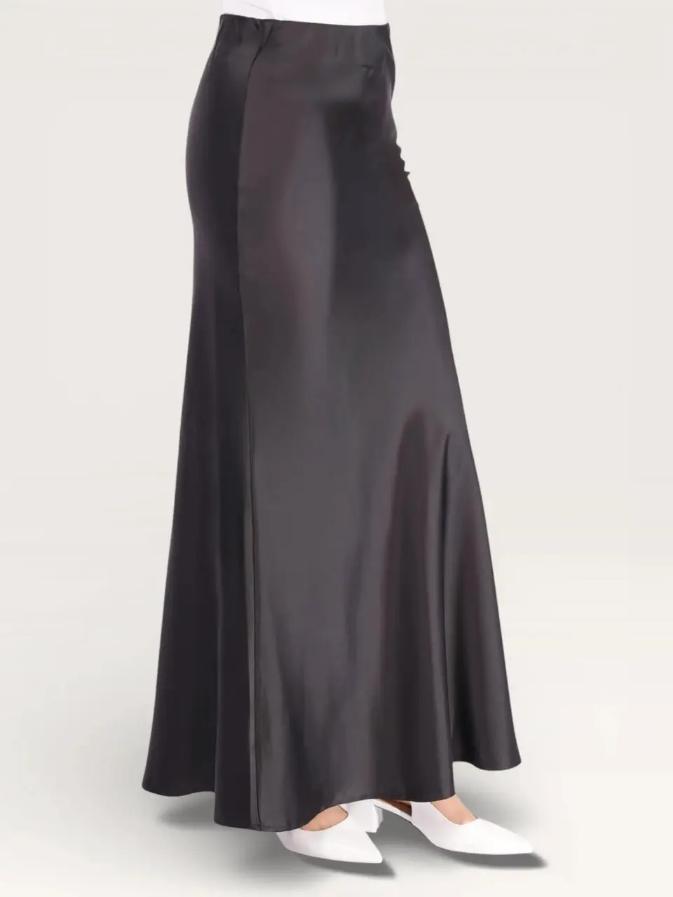 silk muse skirt - black