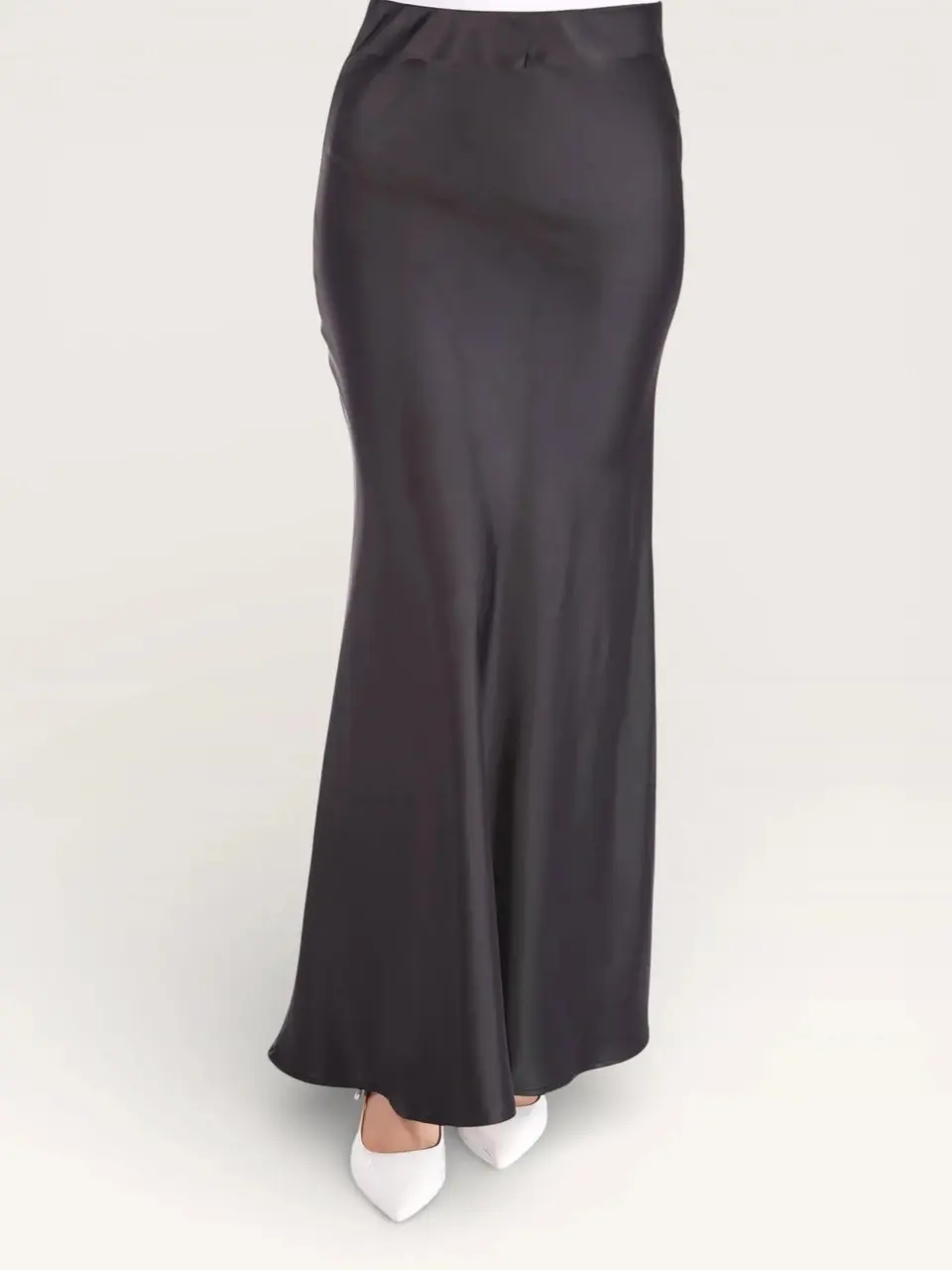 silk muse skirt - black