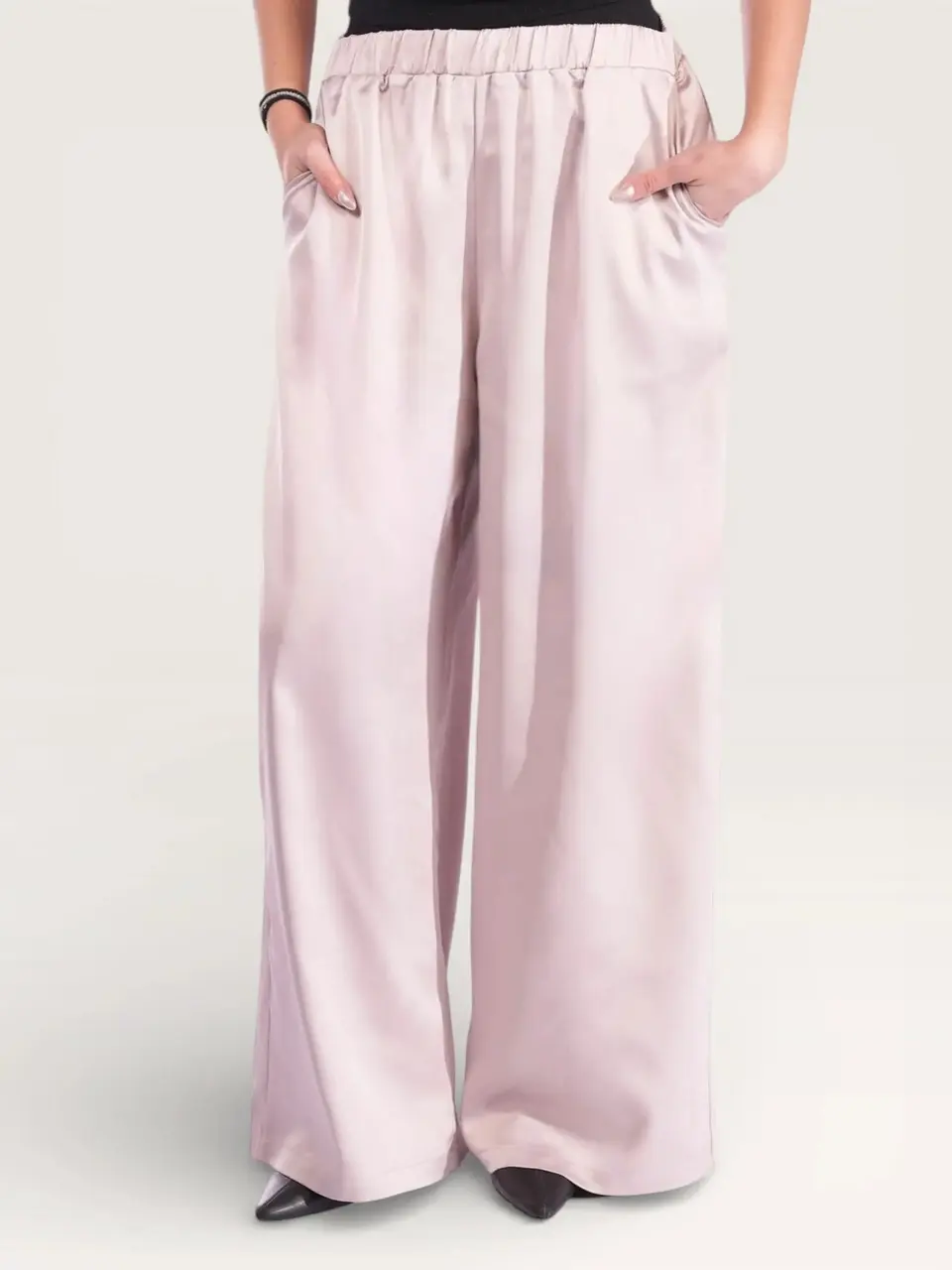 silk muse pants - almond