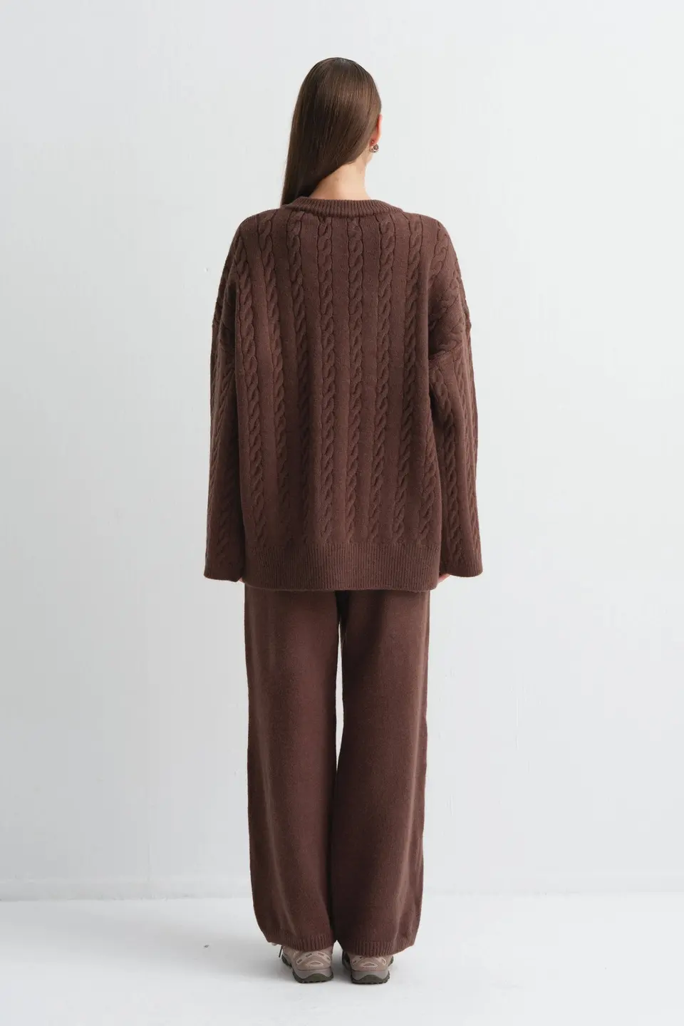 Gebreide tweedelige set met broek