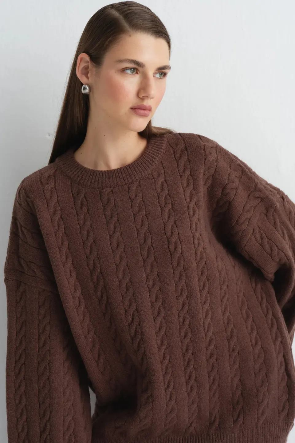 Gebreide tweedelige set met broek