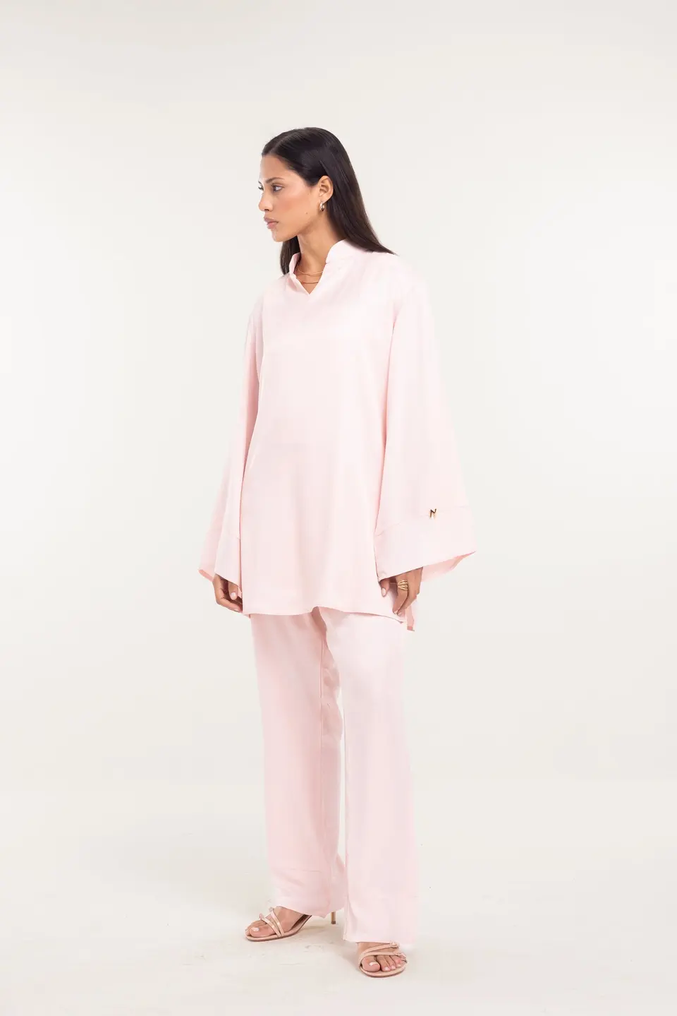SATIN BLOUSE - ROSE
