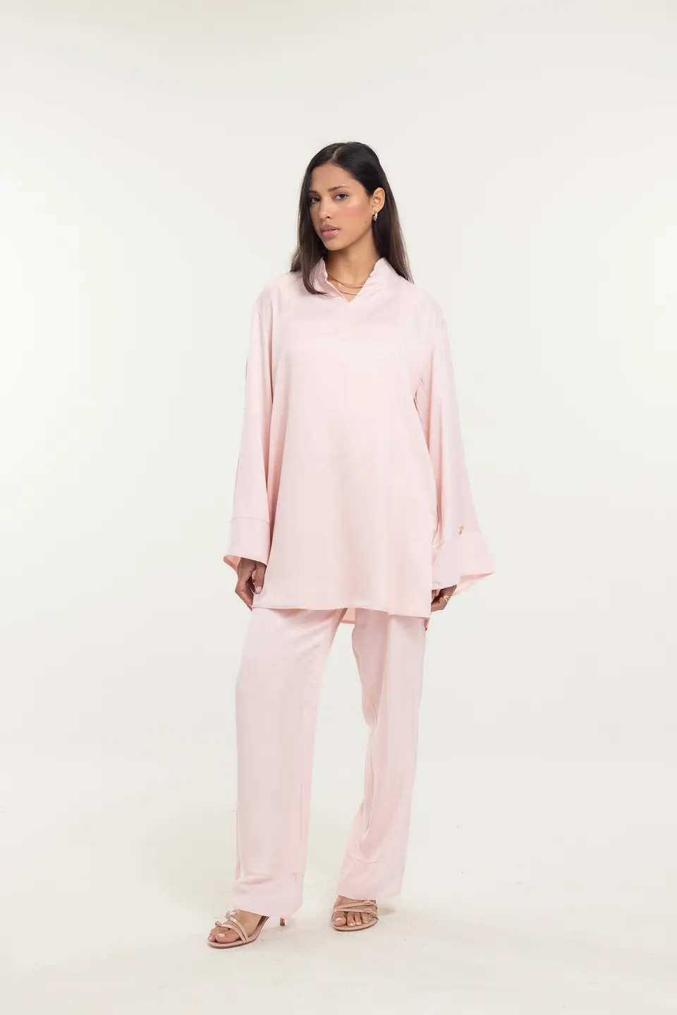SATIN BLOUSE - ROSE
