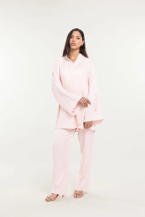 SATIN BLOUSE - ROSE