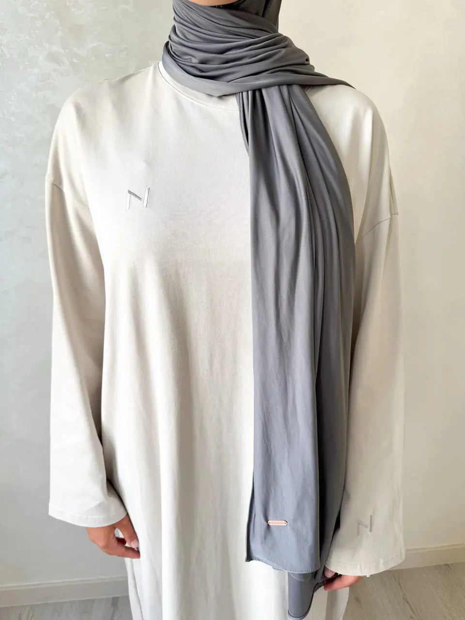 Cotton Sweater Dress Stone
