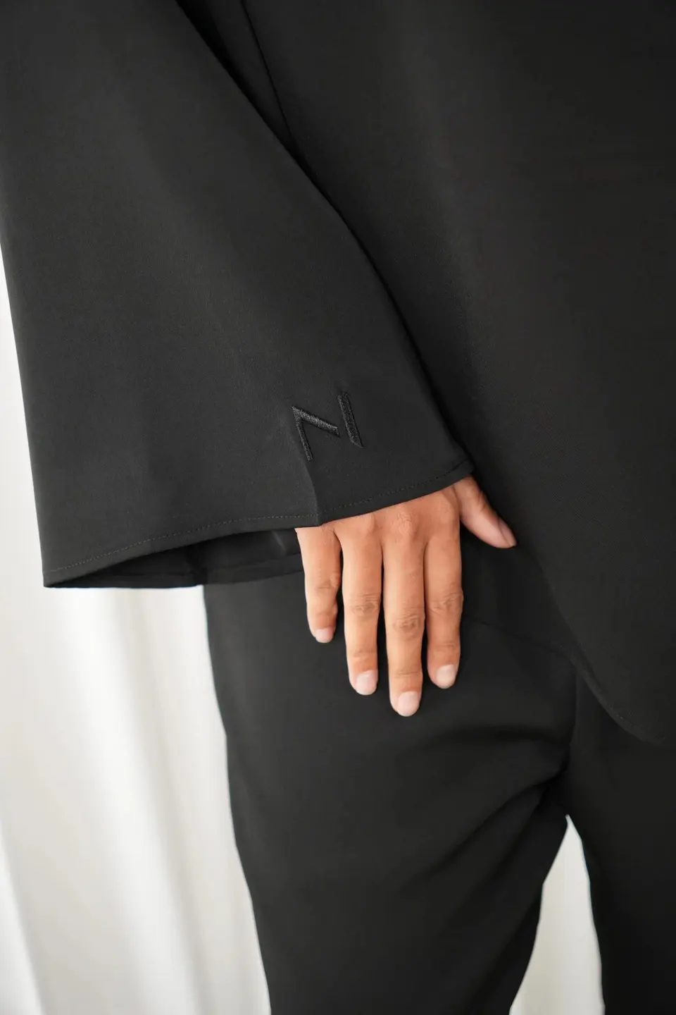 Draped Twinset Black Pants