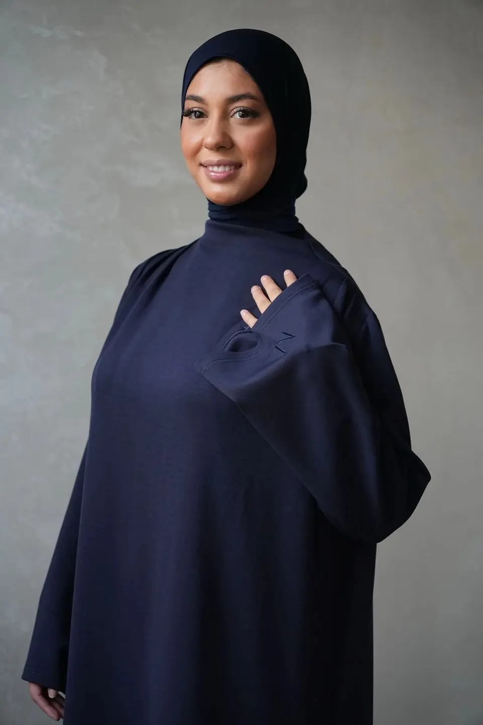 Draped Dress Navy