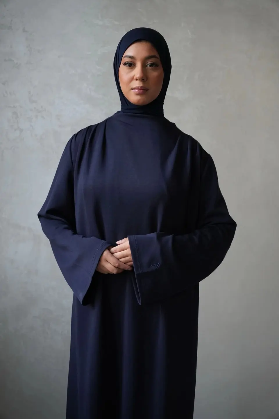 Draped Dress Navy