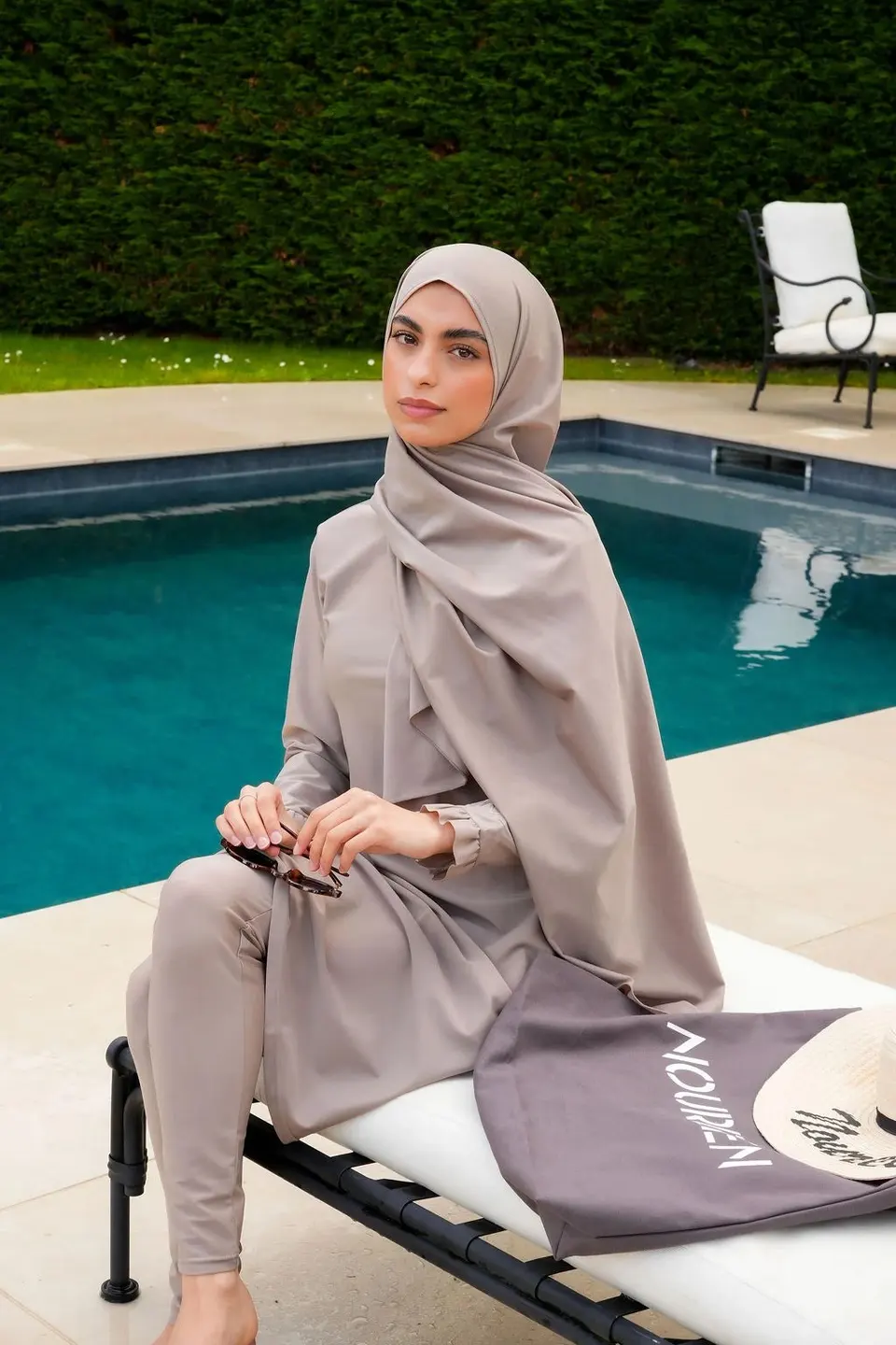Burkini Waterafstotend Warm Gray 100 cm