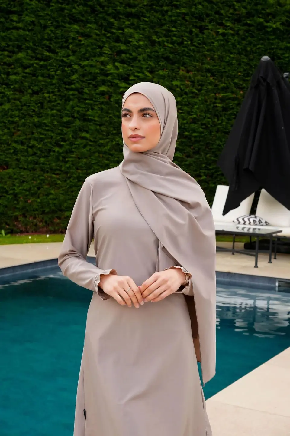 Burkini Waterafstotend Warm Gray 100 cm