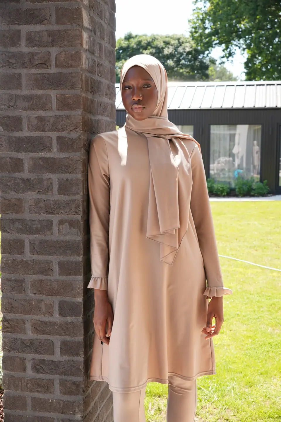Burkini Waterafstotend Warm Gray 100 cm