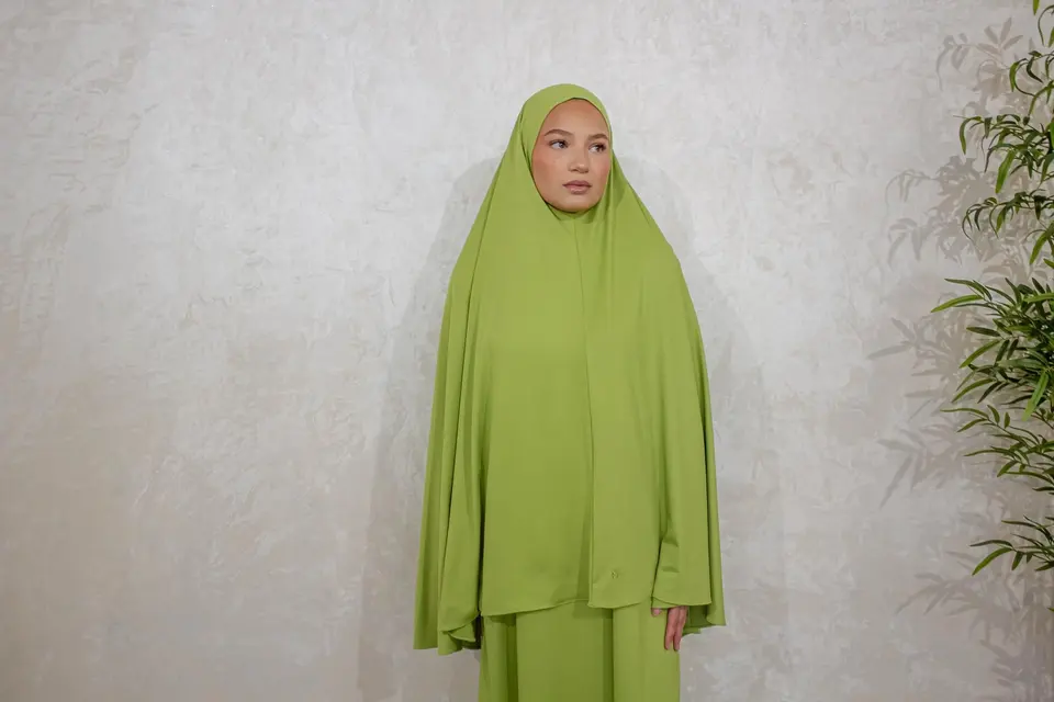 Luxury Jersey Khimaar Lime