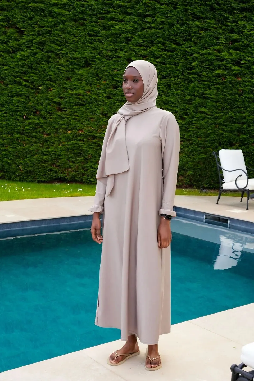Burkini Waterafstotend Warm Gray – 135 cm