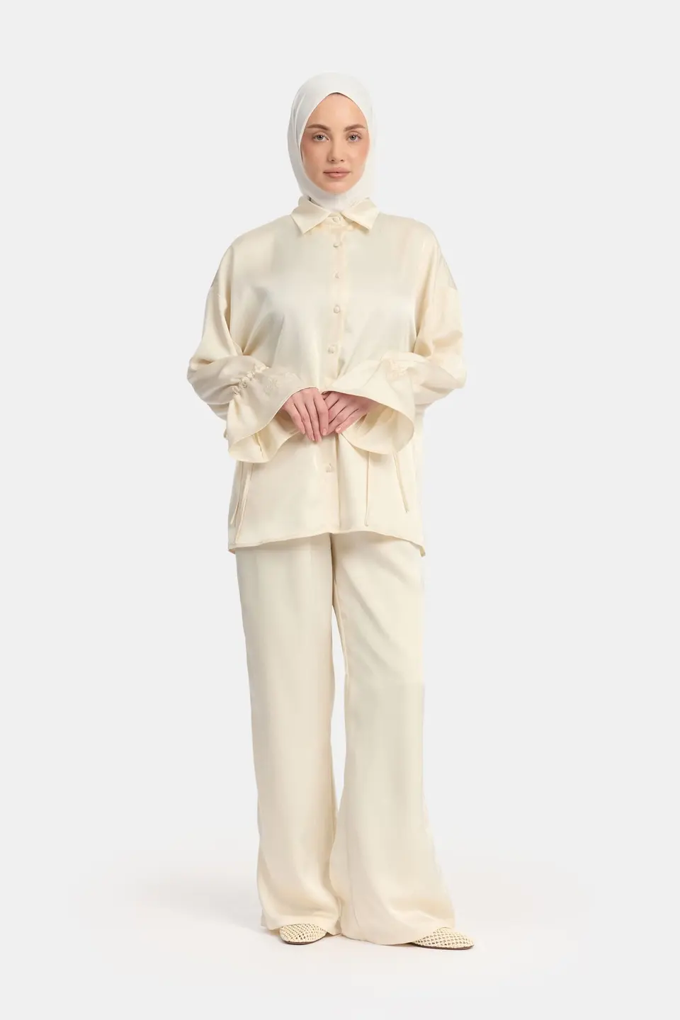 Satin glow set Ivory OAmalak