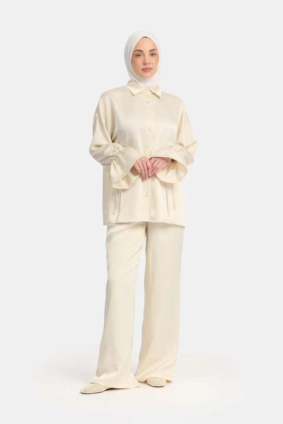 Satin glow set Ivory OAmalak