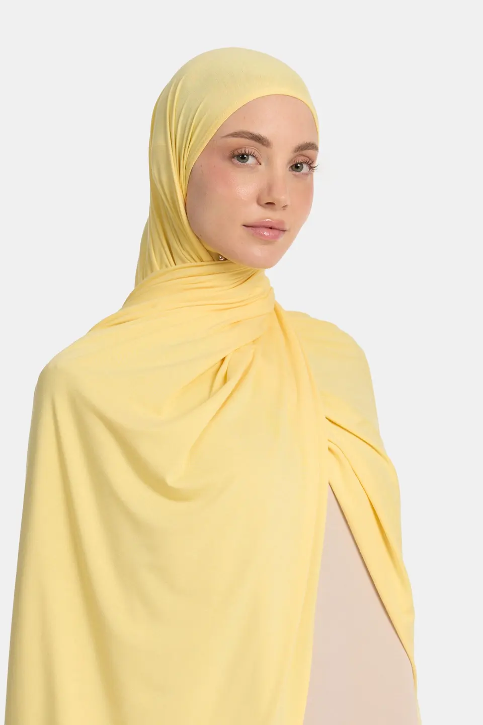 Bamboo jersey scarf Pale Banana