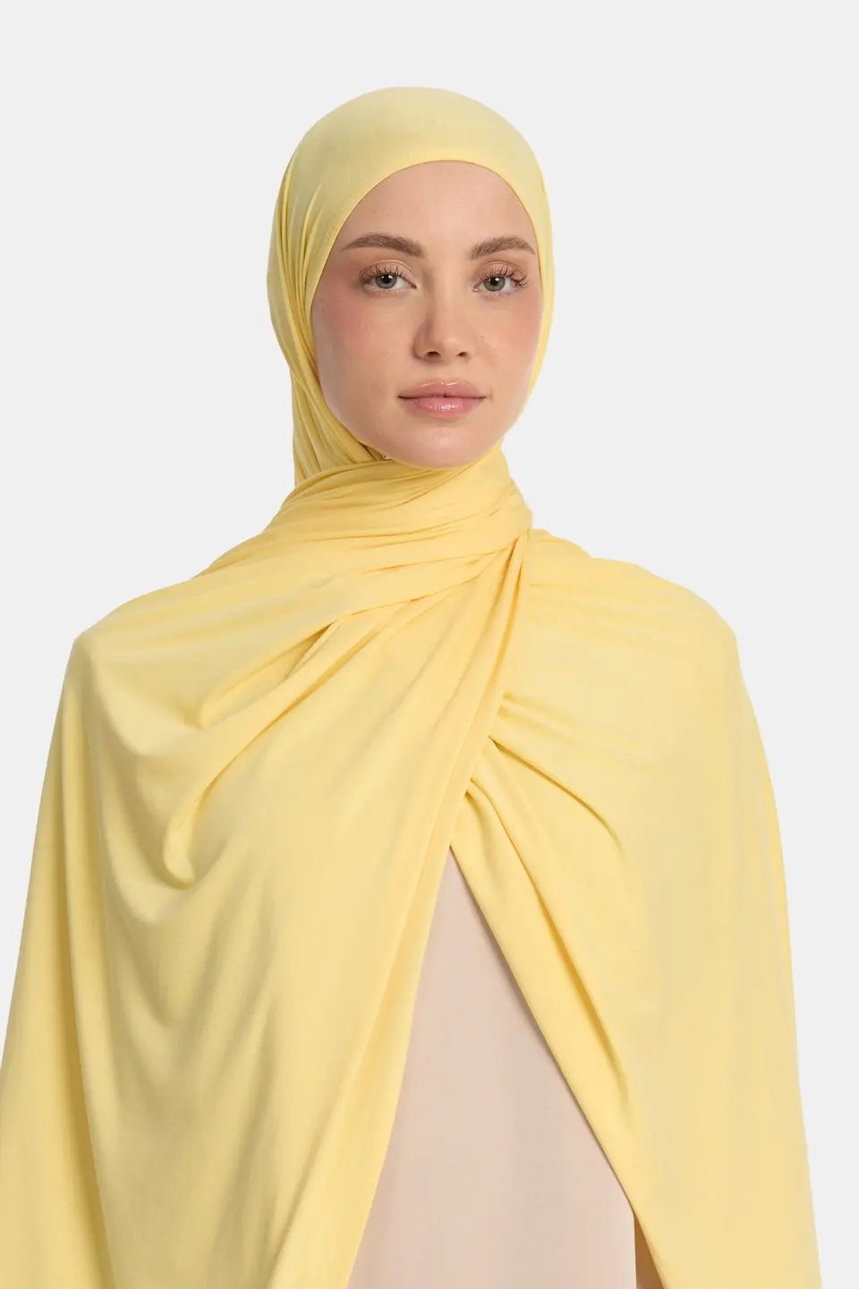 Bamboo jersey scarf Pale Banana