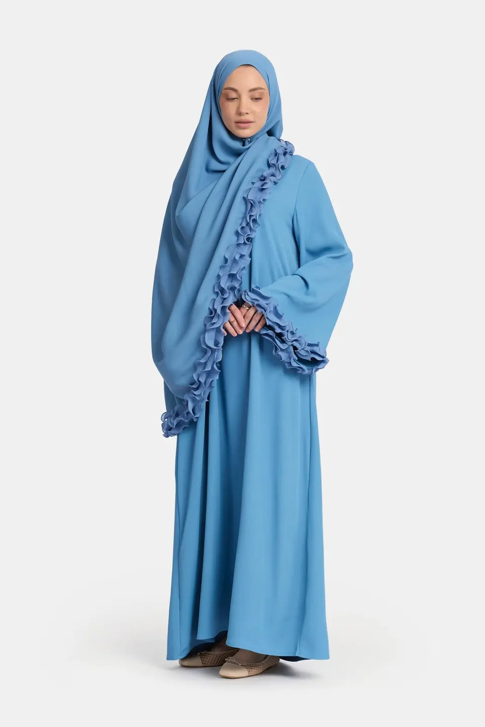 Wrinkle chiffon abaya Marina