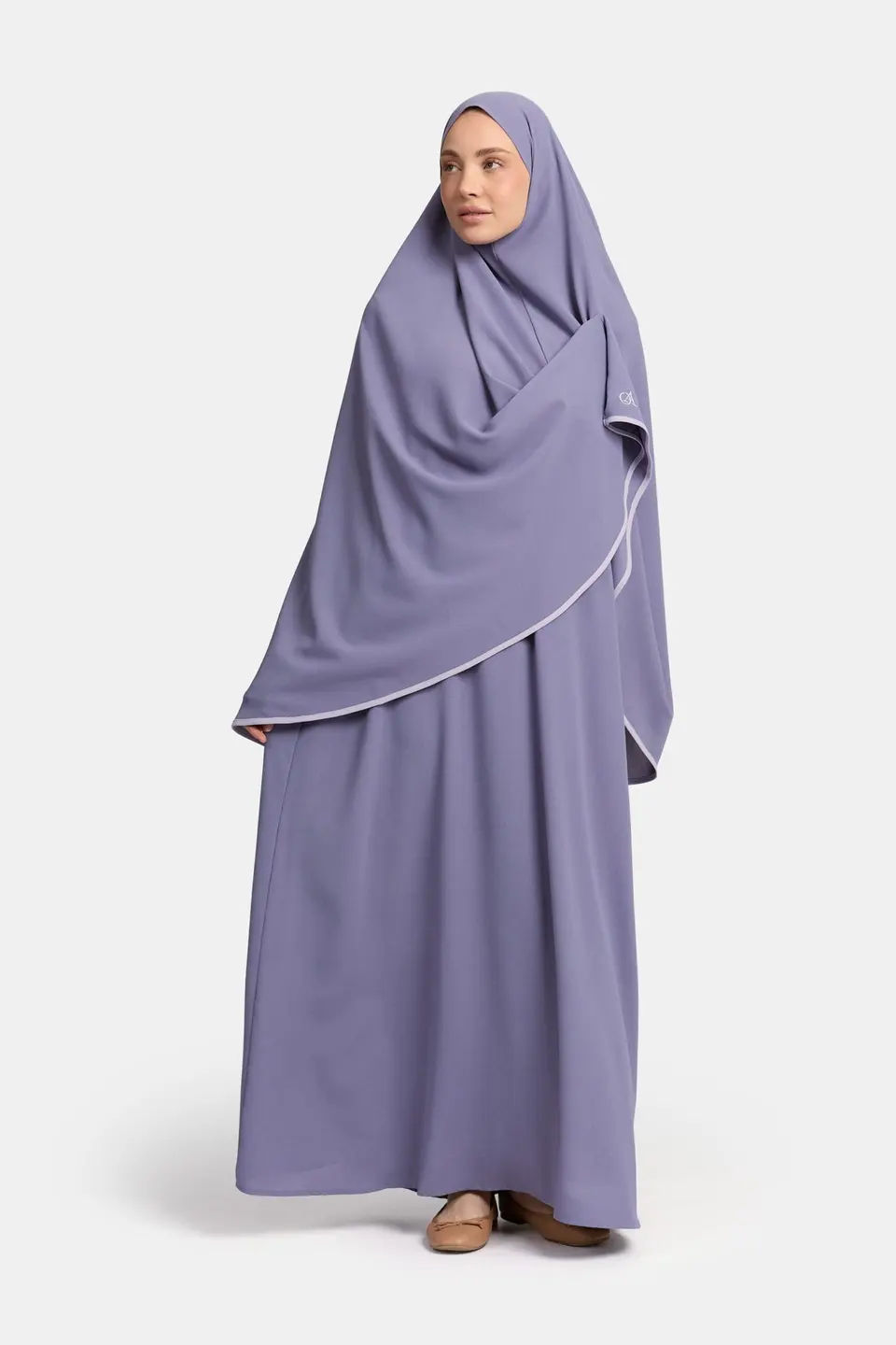 Magnet abaya and khimar set Dark Purple