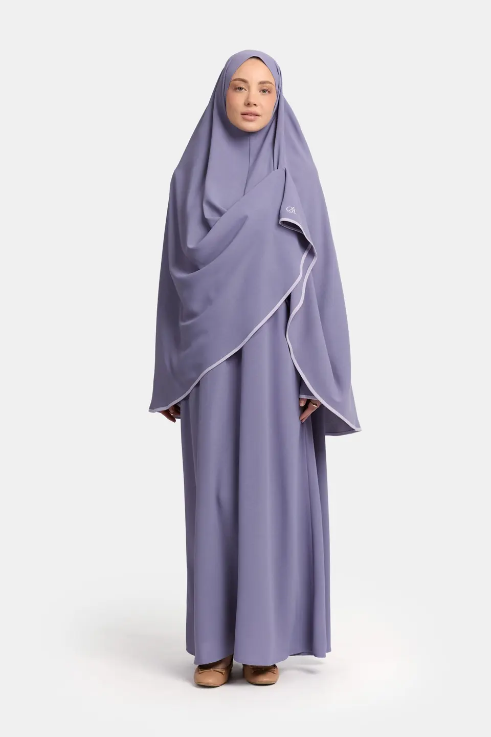 Magnet abaya and khimar set Dark Purple