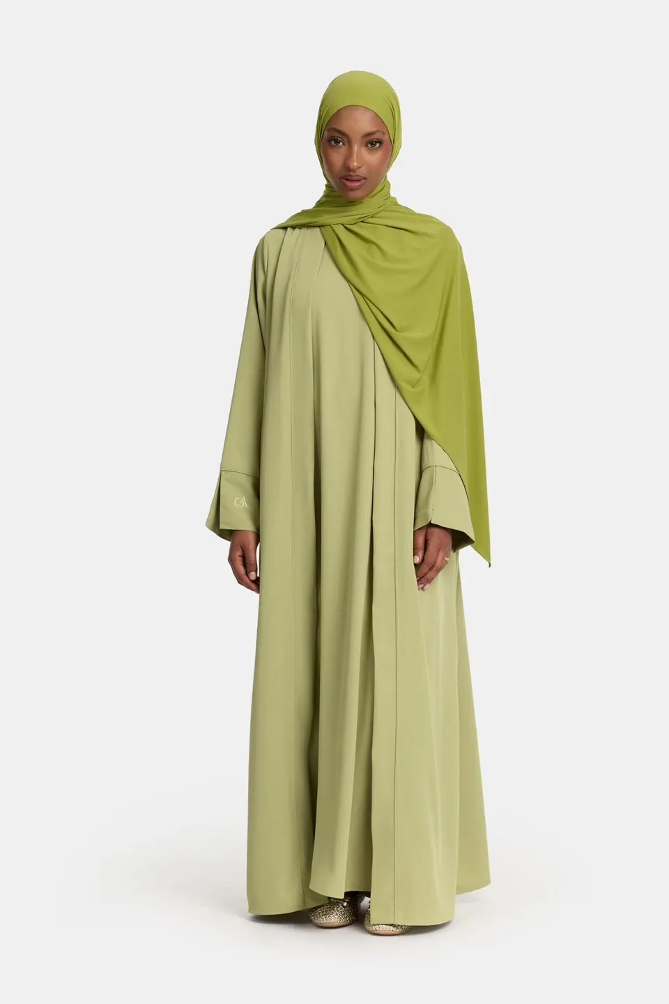 Kimono and abaya set Leaf Green