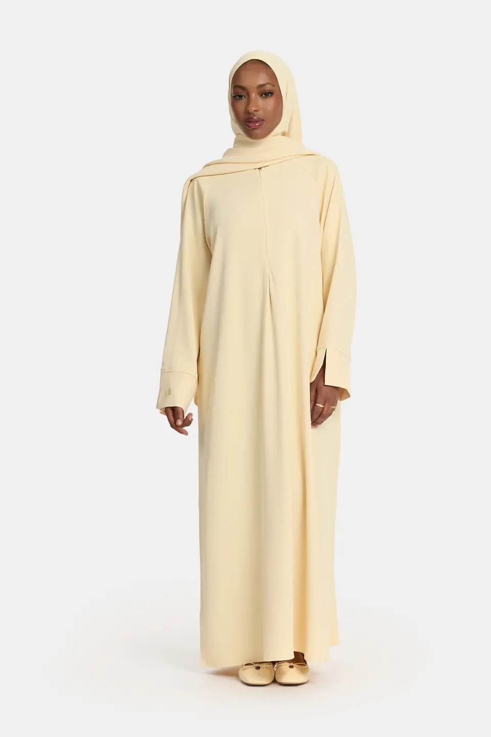 Oversized abaya Pastel Yellow