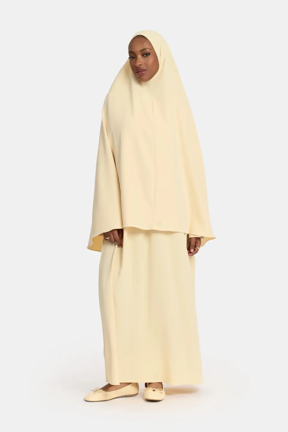 Khimar Pastel Yellow (oversized)