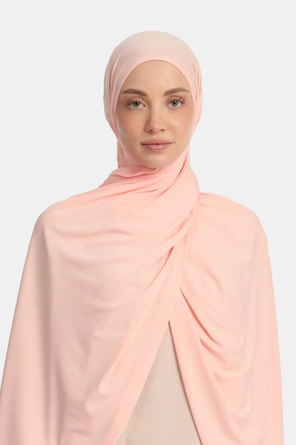 Premium jersey scarf peach rose
