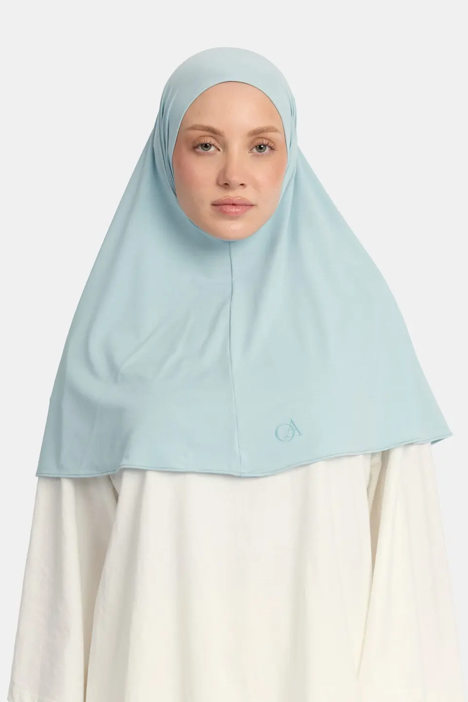 Breathable jersey hijab Powder Blue