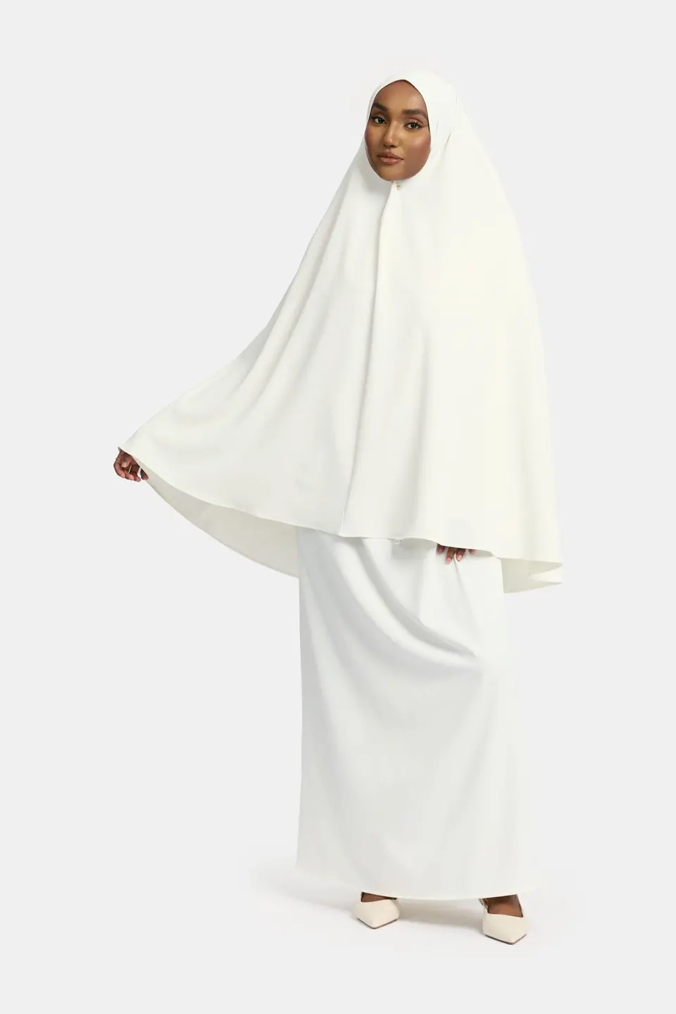 Heup khimar White (Folded Grace)
